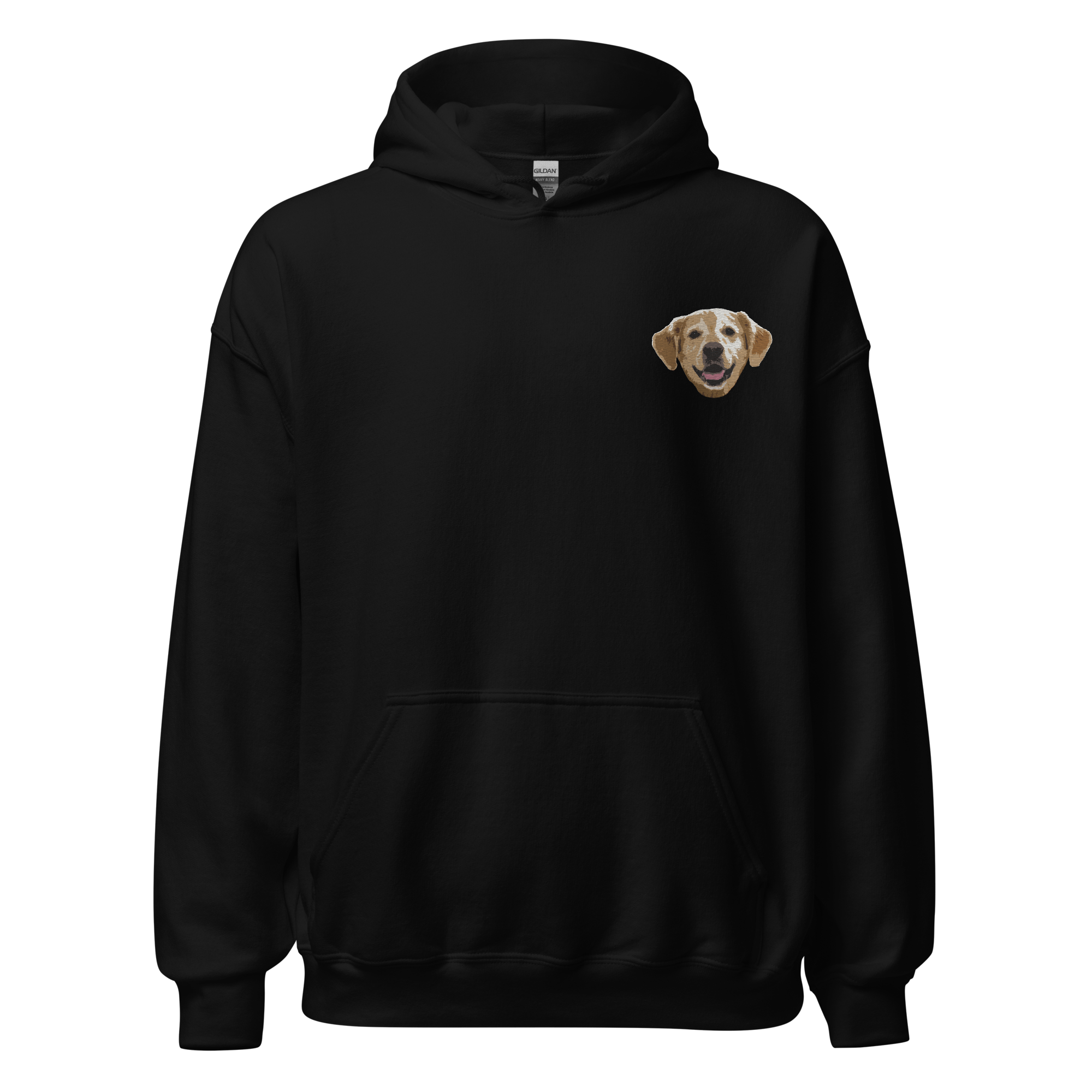 Custom Embroidered Pet Portrait Hoodie - Full Color Style